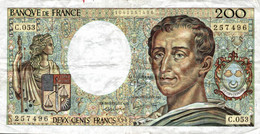 Billet 200 Francs 1987 - 200 F 1981-1994 ''Montesquieu''