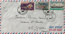 Nouvelle Calédonie - Nouméa R.P. - Lettre Avion Pour Grasse (France) - Bel Affranchissement - 11 Octobre 1971 - Usados