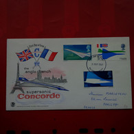 LETTRE FIRST DAY OF ISSUE THE ANGLO FRENCH SUPERSONIC CONCORDE - Covers & Documents