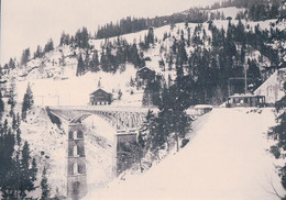 Chemin De Fer Suisse Bex-Villars-Bretaye, Train Sur Le Viaduc De La Gryonne, Photo 1914 Retirage, BVA BVB 159.9 - Villars-les-Moines