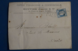 AP17 FRANCE   BELLE  LETTRE 1869 ETOILE DE PARIS N°16   POUR   PONT ST MAXENCE  +CERES N° 60  + AFFRANCH.  PLAISANT - 1871-1875 Ceres