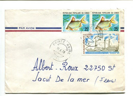 CONGO Pointe Noire 1978 - Affranchissement Sur Lettre Par Avion - Poisson / Bateau - Otros & Sin Clasificación