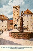 CPA Illustrateur HANSI J. J. Waltz * La Place Du Marché à Ribeauvillé * Hansi - Hansi