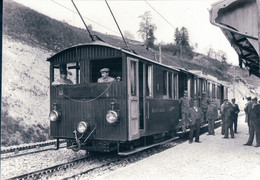 Chemin De Fer Suisse Bex-Villars-Bretaye, Train à Gryon, Photo 1900 Retirage, BVA VBV 58.8 - Villars-les-Moines