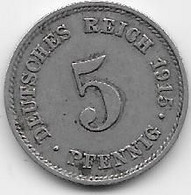 Allemagne - 5 Pfennig 1915 - 5 Pfennig