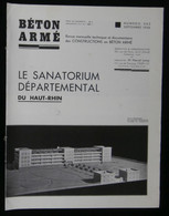 ( Architecture Alsace ) COLMAR LE SANATORIUM DEPARTEMENTAL DU HAUT-RHIN 1936 - Kunst