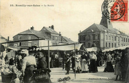 Romilly Sur Seine * Vue Sur Le Marché * Marchands Foire * Horlogerie Bijouterie - Romilly-sur-Seine