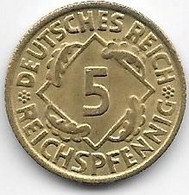 Allemagne - 5 Reichpfennig 1925 G - 5 Renten- & 5 Reichspfennig