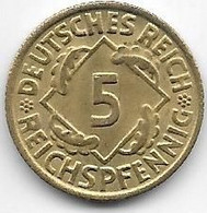 Allemagne - 5 Reichpfennig 1925 G - 5 Rentenpfennig & 5 Reichspfennig