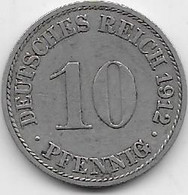 Allemagne - 10 Pfennig 1912 - 10 Pfennig