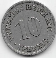 Allemagne - 10 Pfennig 1915 - 10 Pfennig