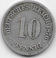 Allemagne - 10 Pfennig 1876 - 10 Pfennig