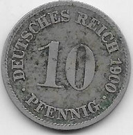 Allemagne - 10 Pfennig 1900 - 10 Pfennig