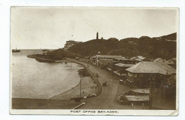 Postcard Aden Post Office Bay Rp Ship Mail Strathraven. Posted 1937 - Yémen