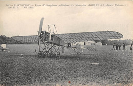 CPA AVIATION L'AVIATION TYPES D'AEROPLANES MILITAIRES LE MONOPLAN BREGUET A 3 PLACES - ....-1914: Vorläufer