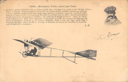 CPA AVIATION MONOPLAN TRAIN PILOTE PAR TRAIN - ....-1914: Vorläufer