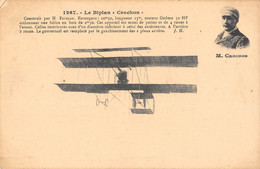 CPA AVIATION LE BIPLAN CROCHON - ....-1914: Précurseurs