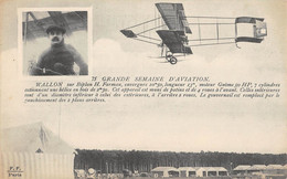 CPA AVIATION GRANDE SEMAINE D'AVIATION WALLON SUR BIPLAN H.FARMAN - ....-1914: Precursors