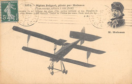 CPA AVIATION BIPLAN BREGUET PILOTE PAR MOINEAU - ....-1914: Précurseurs