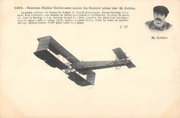 CPA AVIATION NOUVEAU BIPLAN SANS QUEUE LE CANARD PILOTE PAR M.COLLIEX - ....-1914: Précurseurs