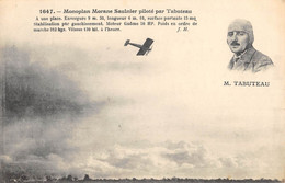 CPA AVIATION MONOPLAN MORANE SAULNIER PILOTE PAR TABUTEAU - ....-1914: Précurseurs