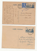 ENTIER POSTAL ARC De TRIOMPHE 1940 LOT De 3 EP MONTARGIS PARIS HAUTE VIENNE - 1921-1960: Période Moderne