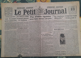 Quotidien Le Petit Journal 23 Aout 1919 La Premiere Des Maisons De Bois A Lille - Le Petit Journal