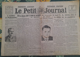 Quotidien Le Petit Journal 1er Septembre 1919 Caen A Doublé Sa Population Pershing Quitte Paris - Le Petit Journal