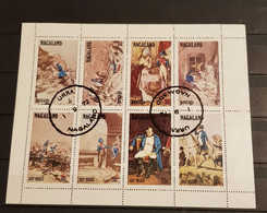 NAGALAND NAPOLEON SHEET PERFORED USED - Zonder Classificatie