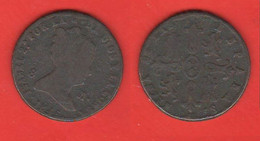 Spagna 8 Maravedis 1846 Isabel II Spain España Copper Coin - Provinciale Munten