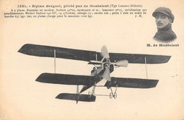 CPA AVIATION BIPLAN BREGUET PILOTE PAR DE MONTALENT - ....-1914: Vorläufer