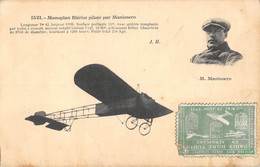 CPA AVIATION MONOPLAN BLERIOT PILOTE PAR MANISSERO - ....-1914: Precursors