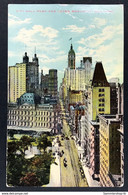 Ansichtskarte Postcard - City Hall Park And Lower Broadway New York - 1911 - Broadway