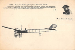 CPA AVIATION MONOPLAN TELLIER PILOTE PAR LE PRINCE DE NISSOLE - ....-1914: Precursors