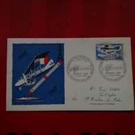 LETTRE PREMIERE LIAISON POSTALE REGULIERE PAR AVION SAINT NAZAIRE - Cartas & Documentos