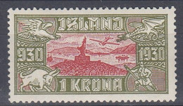 O Iceland 1930. Alting Airmail. Michel 146. MH(*). Trace Of Hinges! - Luchtpost