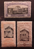 ROMANIA ROUMANIE 1906, Exposition De Bucarest Exhibition,  3 Timbres Yvert 194,198,199, Neufs * MH TB Cote 25 Euros - Unused Stamps