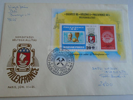 ZA378B4  Hungary Cover , Philexfrance 1982 -  200 éves A Mecseki Szánbányászat Coal Mining - Lettres & Documents