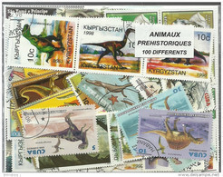 Lot De 100 Timbres Thematique " Dinosaures" - Prehistorisch