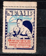 I Owe My Life To My Hobbies, Especially Stamp Collection (F. D. Roosevelt). - Cinderellas