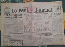 Quotidien Le Petit Journal 21 Aout 1920 Deux Manieres De Voir La Situation En Pologne - Le Petit Journal