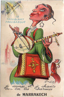 MARRAKECH - Carte à Système - Dépliant 10 Vues - Le Troublant Troubadour Musicien Chanteur    (123024) - Marrakech