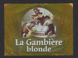 Etiquette De Bière Blonde  - La Gambière  -   Brasserie De La Choulette à Hordain   (59) - Beer
