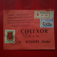 LETTRE RECOMMANDE MADAGASCAR MENAMATY ILOTO RANOHIRA IHOSY POUR BESANCON COTEXOR - Madagascar (1960-...)