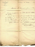 1838 MONARCHIE De Juillet FINANCE MONNAIE HOTEL DES MONNAIES STRASBOURG LETTRE SIGNEE DIRECTEUR RENOUARD DE BUSSIERE - Otros & Sin Clasificación