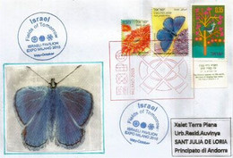 ISRAEL PAVILION EXPO MILANO 2015 "Fields Of Tomorrow", Letter From The Israel Pavilion (Butterflies) - Storia Postale