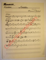 Partition Manuscrite à L'encre De Boland Toussaint Pour Trombone - Oeuvre Musicale Czardas - Date De 1952 - Partitions Musicales Anciennes