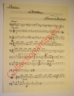 Partition Manuscrite à L'encre De Boland Toussaint Pour Basson - Oeuvre Musicale Czardas - Date De 1952 - Partitions Musicales Anciennes