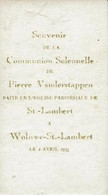 WOLUWE SAINT LAMBERT-SOUVENIR COMMUNION PIERRE VANDERSTAPPEN -1938 - St-Lambrechts-Woluwe - Woluwe-St-Lambert