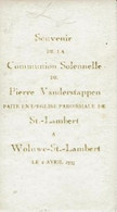 WOLUWE SAINT LAMBERT-SOUVENIR COMMUNION PIERRE VANDERSTAPPEN -1938 - Woluwe-St-Lambert - St-Lambrechts-Woluwe